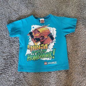 Lego Ninjago A Ninja Stole My Homework T-Shirt Size 5-6